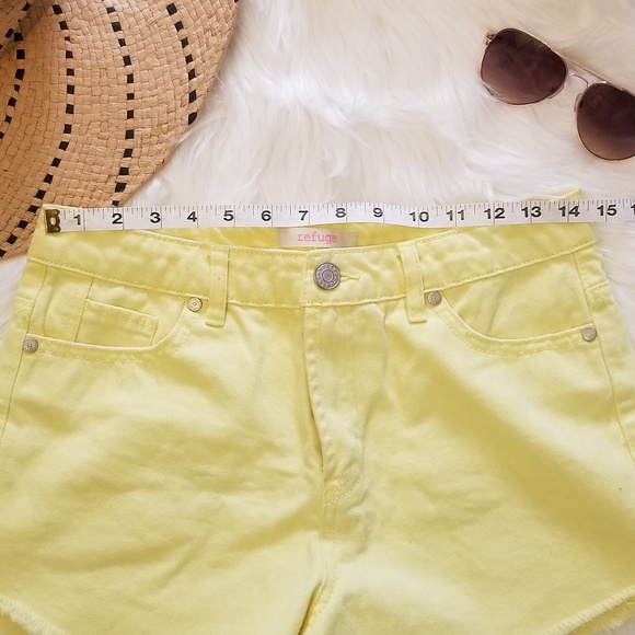 NWOT Refuge High Waist Vintage Cheeky Short Yellow - Picture 6 of 6